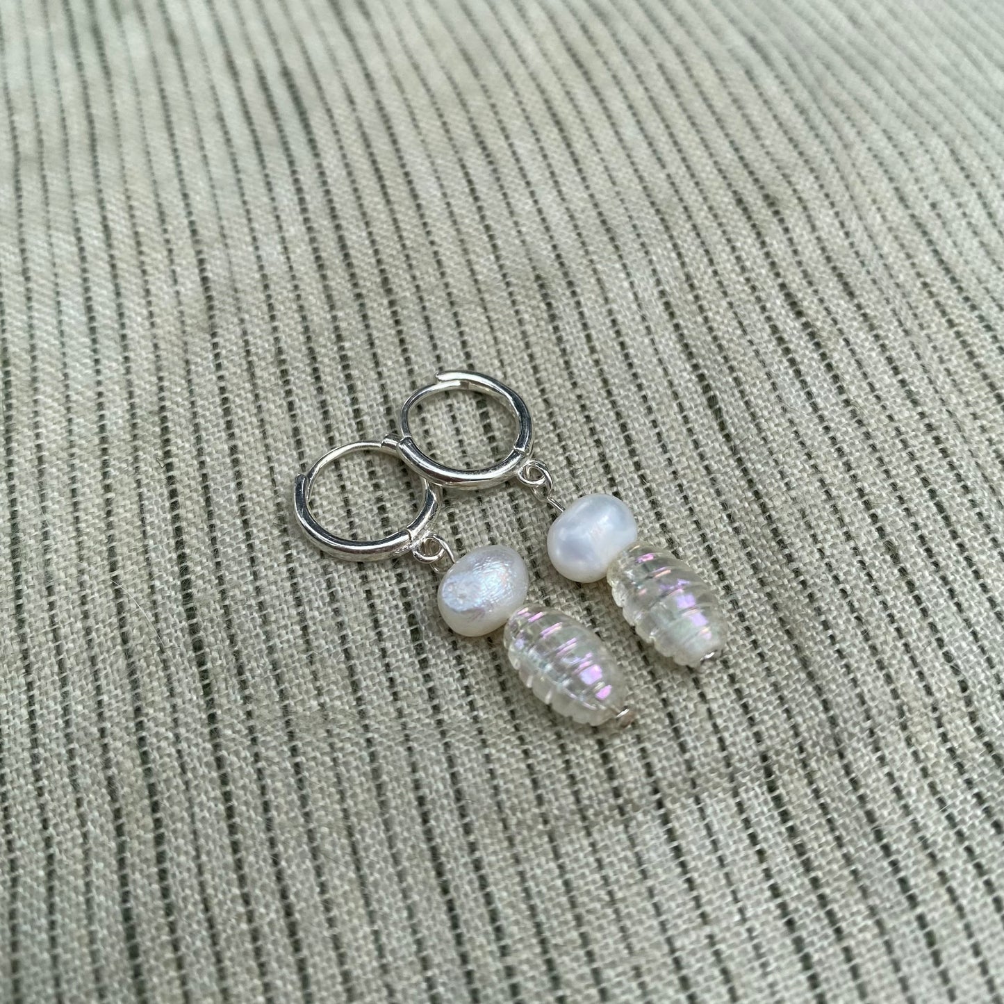 Beaded Pearl Earrings