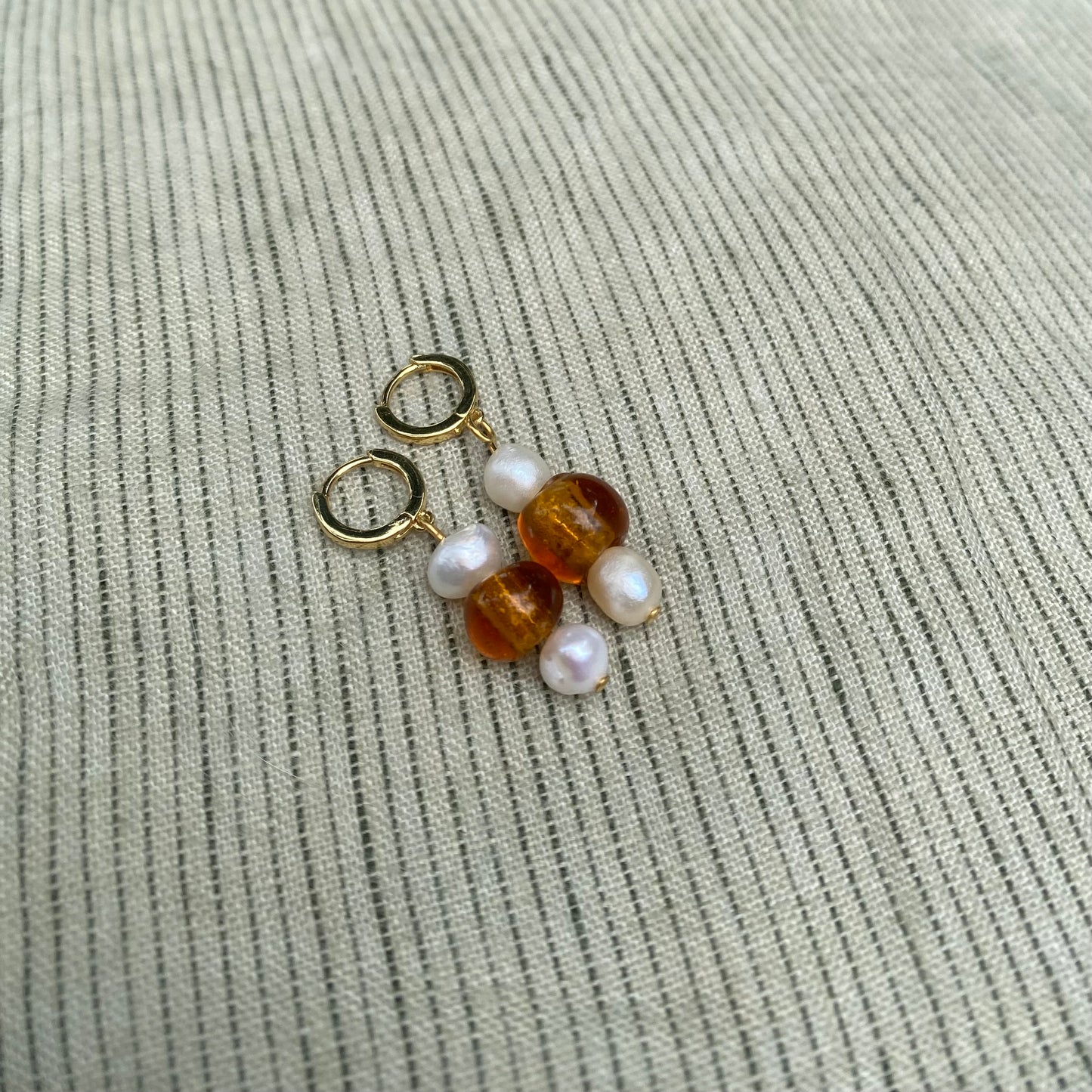 Beaded Pearl Earrings