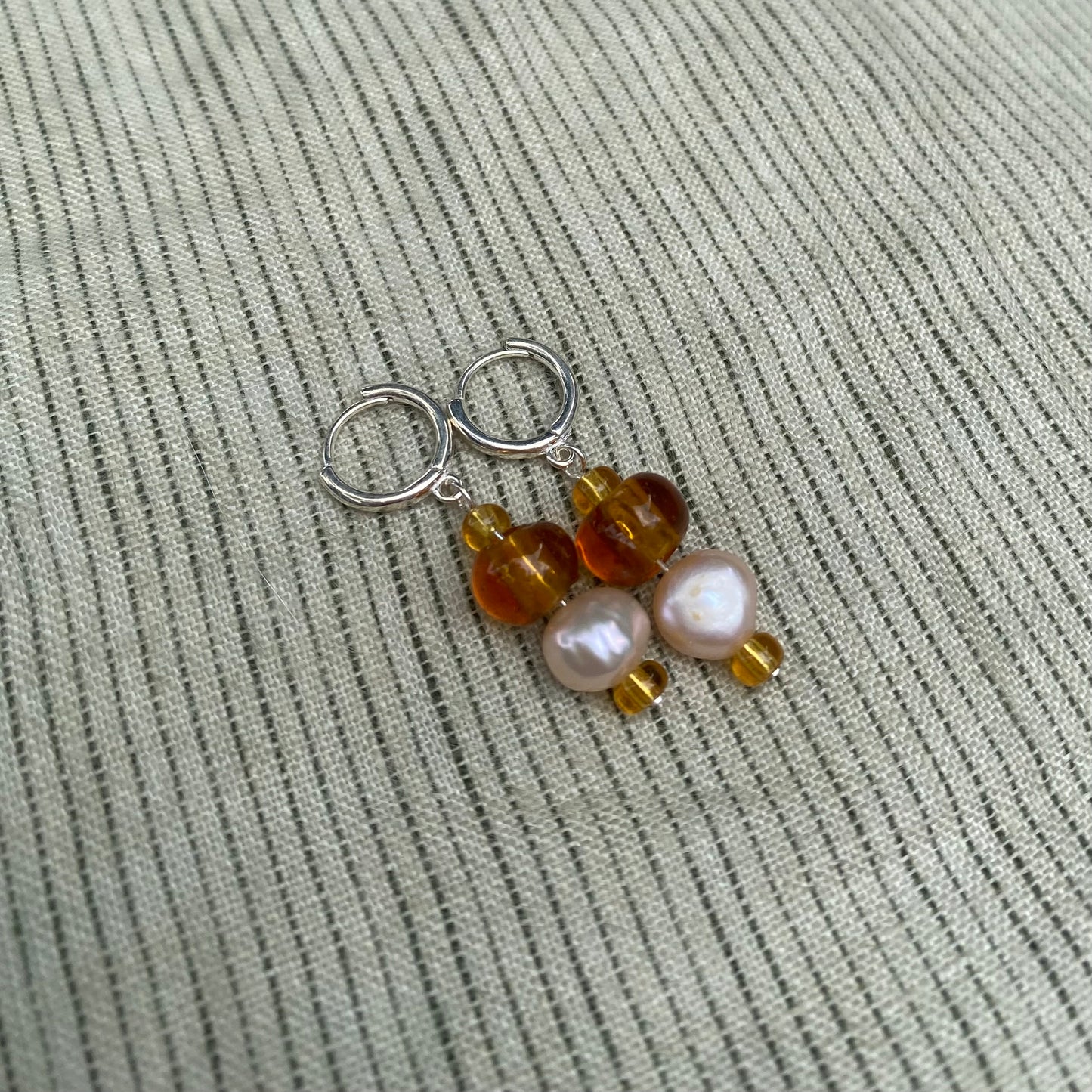 Beaded Pearl Earrings