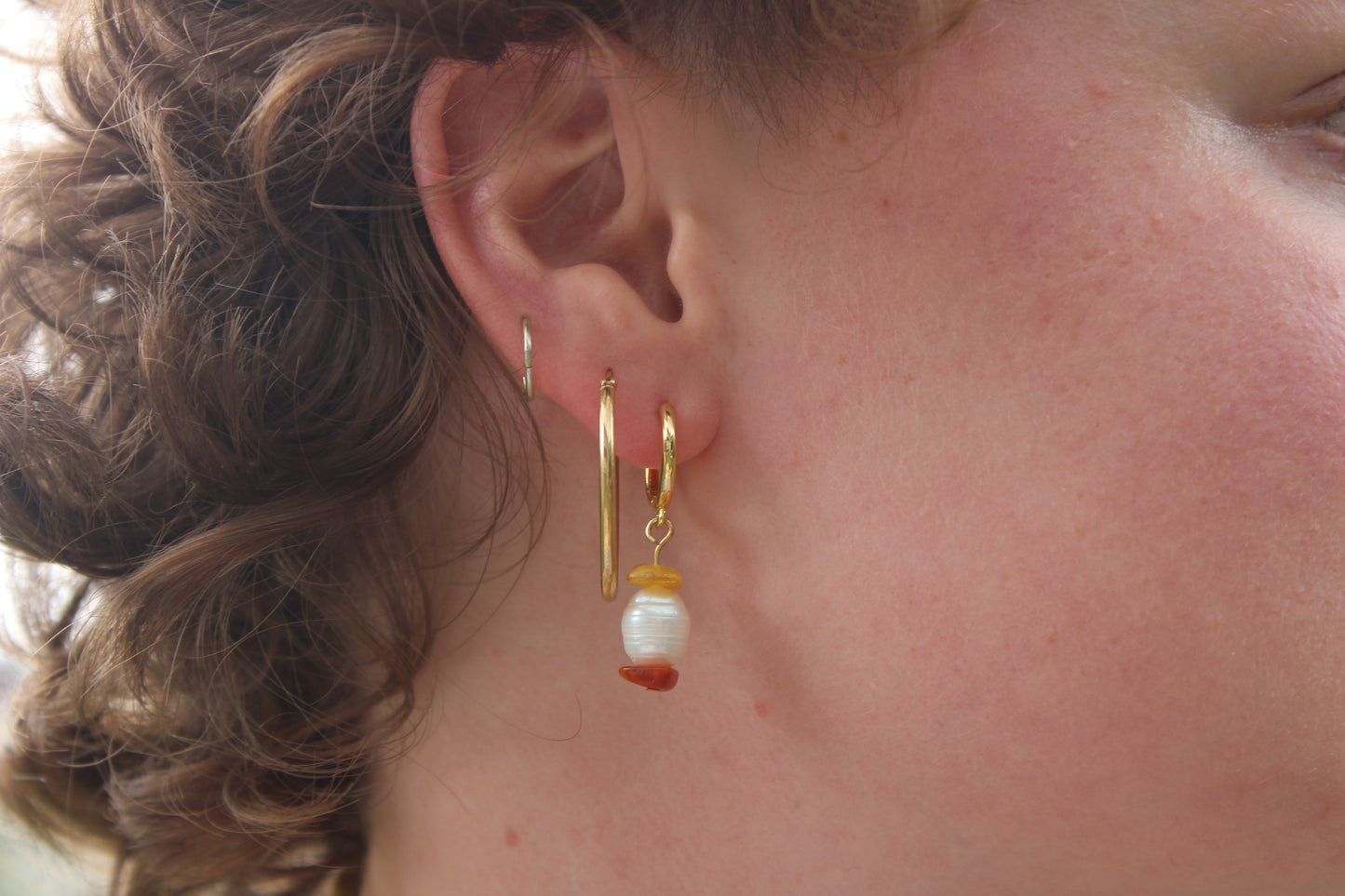 Beaded Pearl Earrings