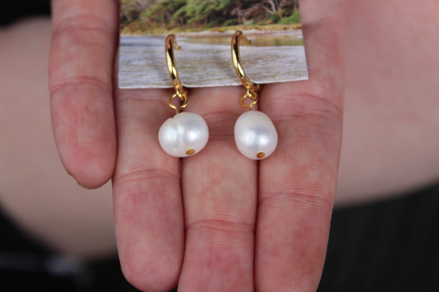 Beaded Pearl Earrings