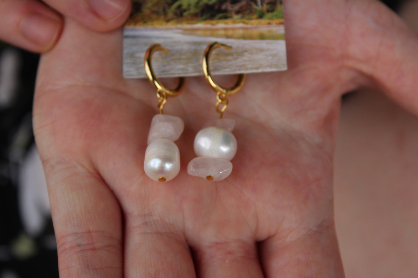 Beaded Pearl Earrings